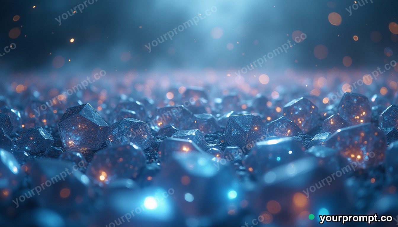 A sea of shimmering holographic facets