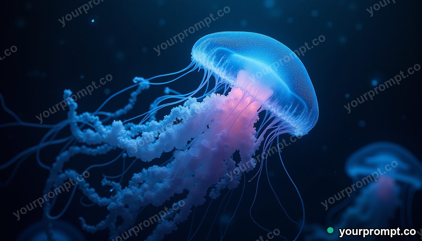AI image prompt example — bioluminescent jellyfish