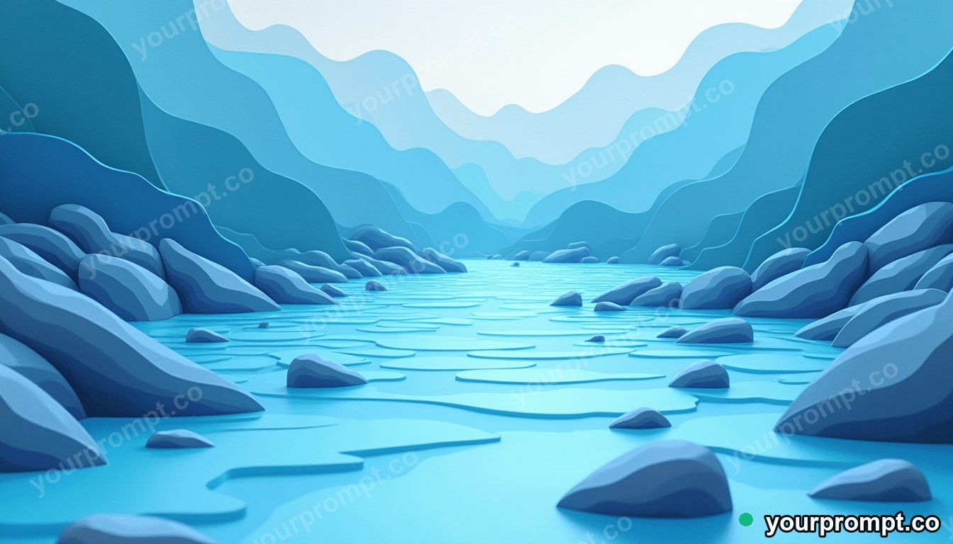 Smooth river pebbles under clear flowing water