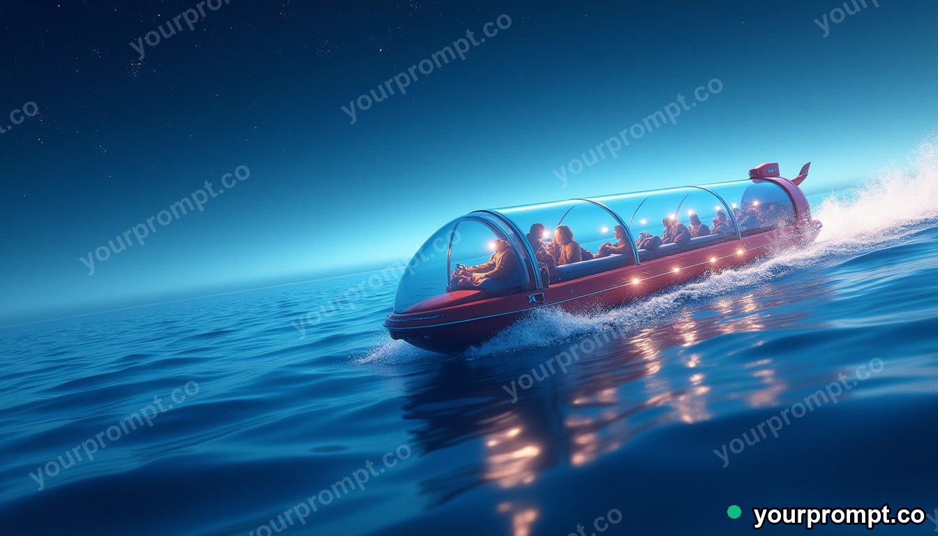 A transparent high-speed tube transport over the ocean