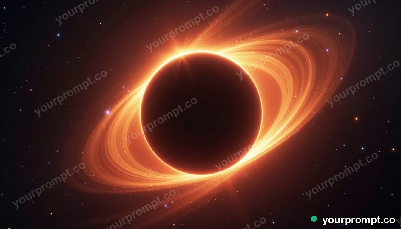 A black hole bending light around its glowing disk