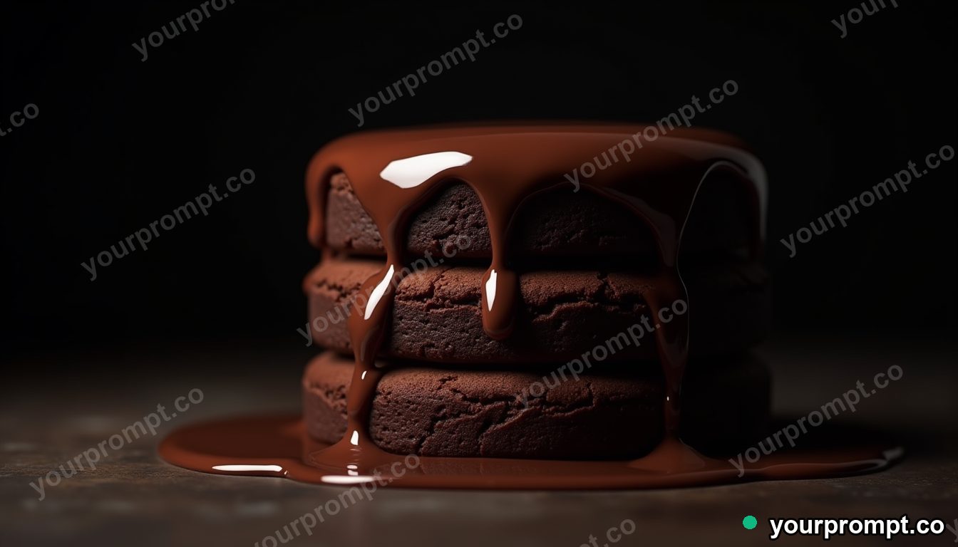 A triple-layer chocolate cake with dripping ganache