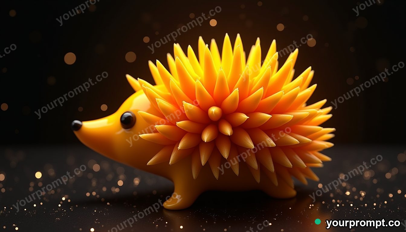 A ripe mango cut into a hedgehog pattern