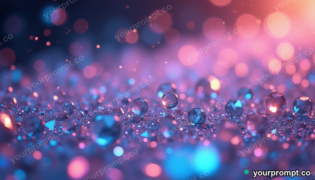 A sea of shimmering holographic facets