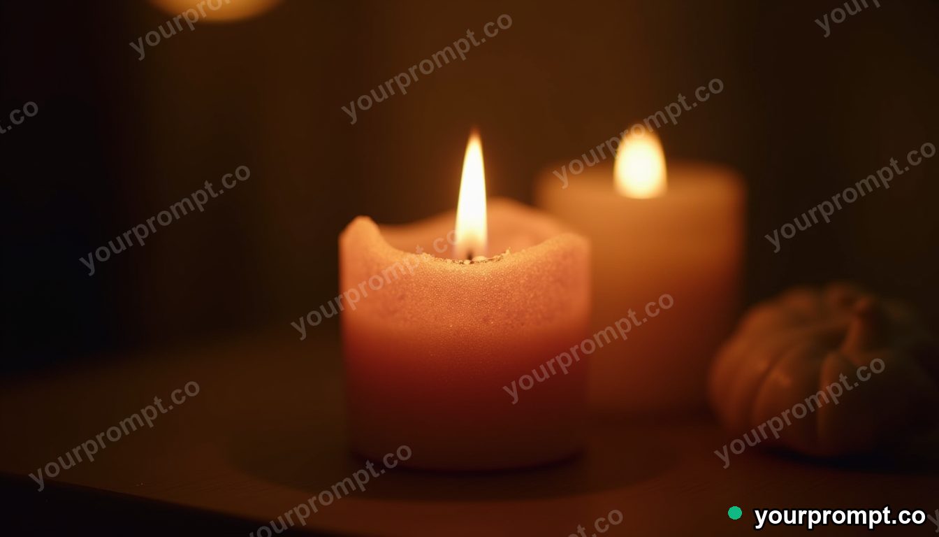A candle whose flame is a tiny swirling galaxy