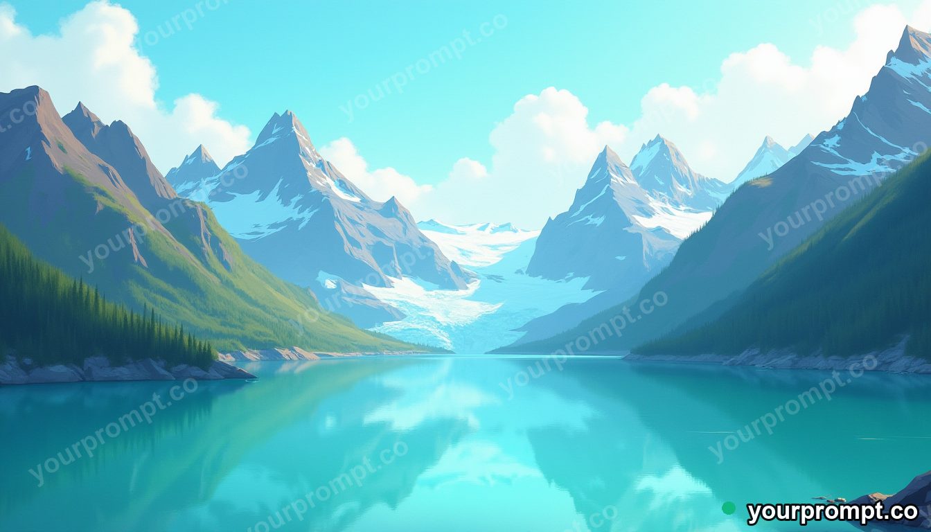 A turquoise glacier lake beneath jagged peaks
