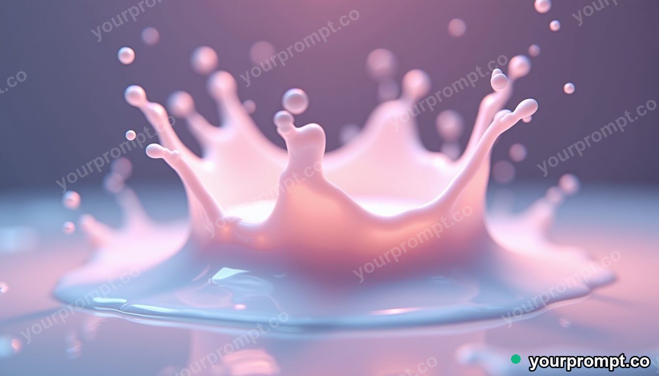 Splashing milk frozen into a delicate crown