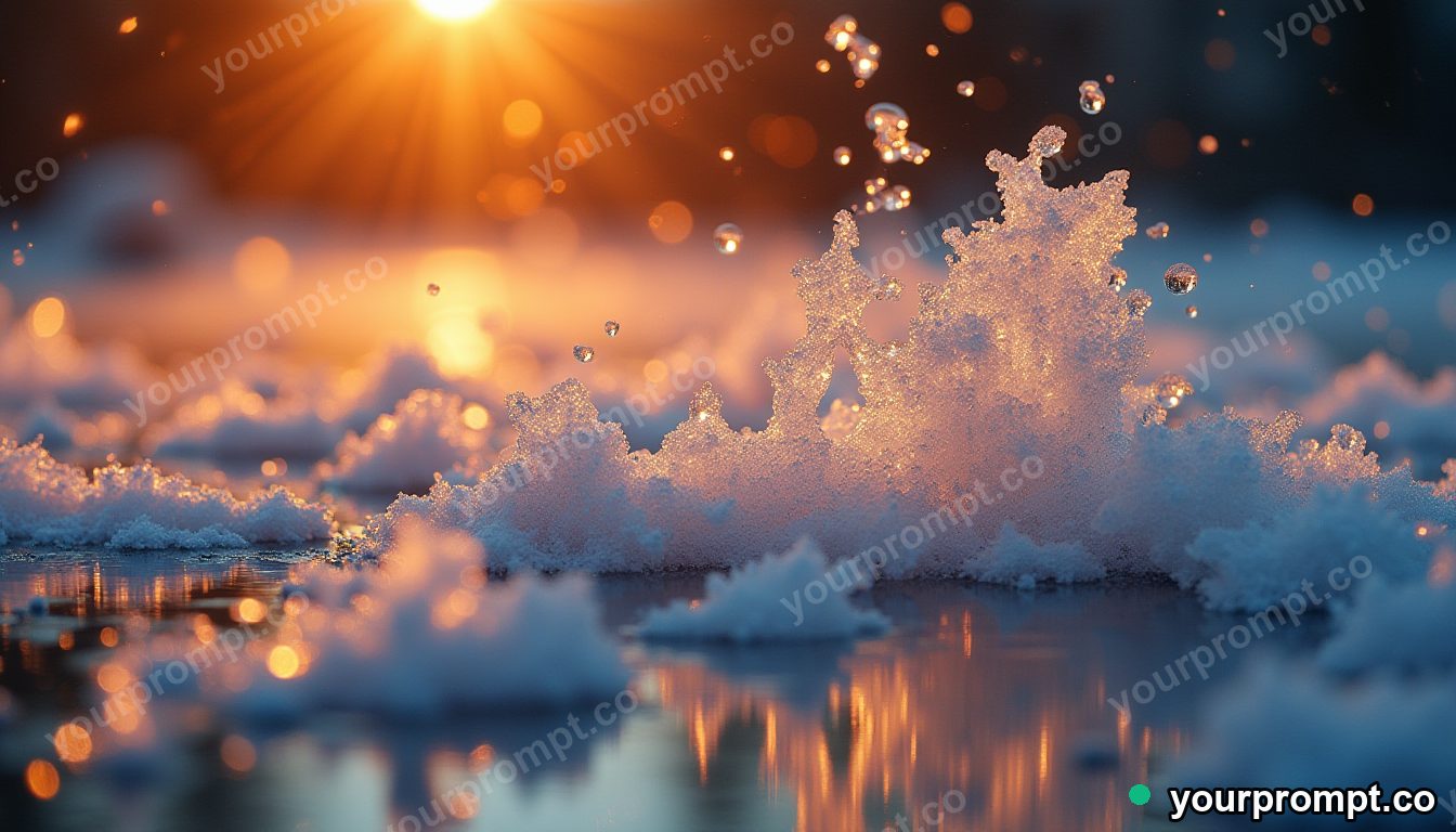 Frozen ink diffusing through clear water