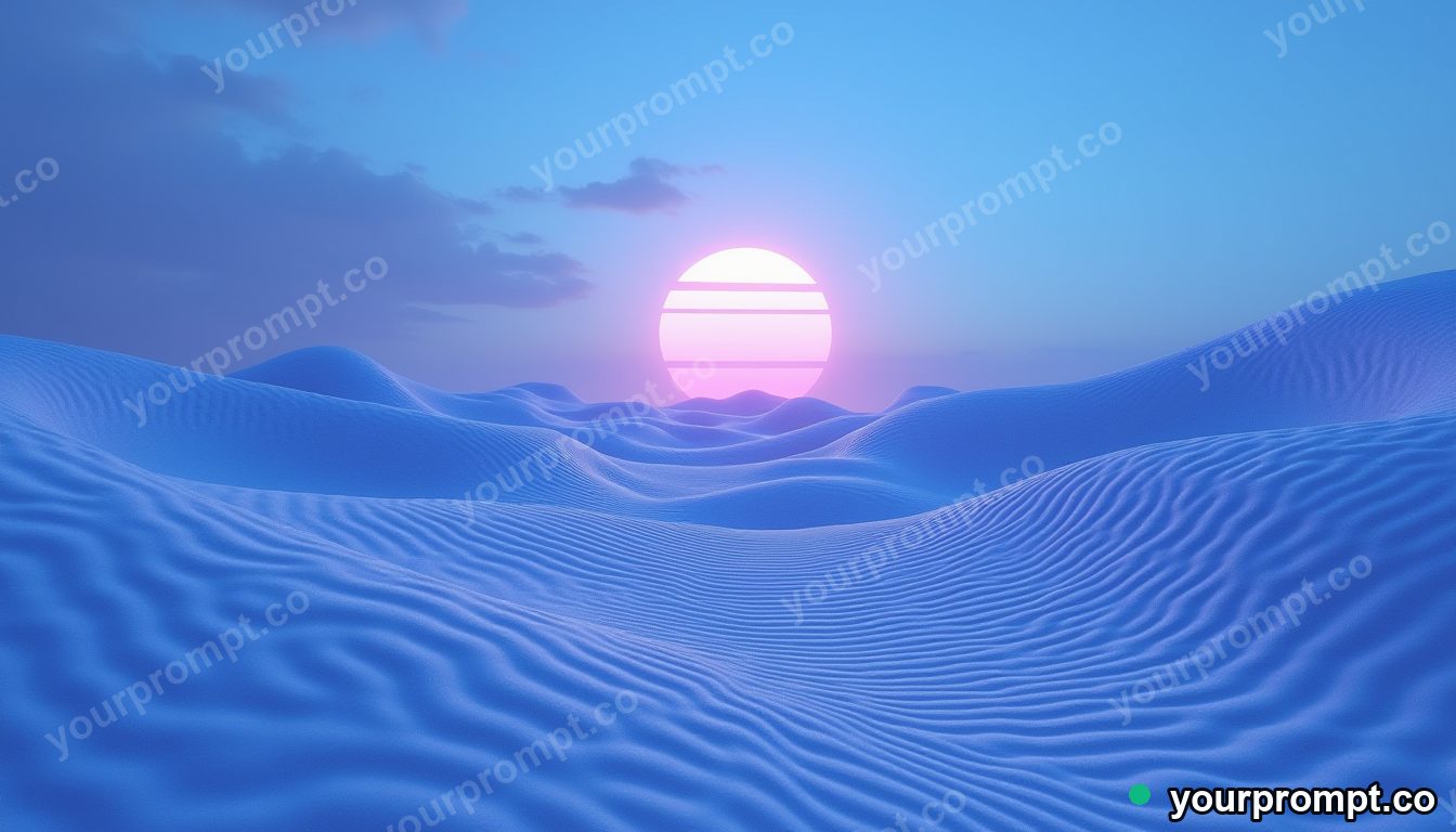 A desert where the dunes are made of crumpled paper