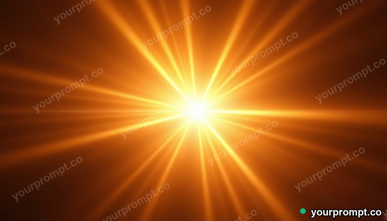 Streams of golden light converging into a bright core in hyperrealistic 3D render style — AI-generated image from a text prompt