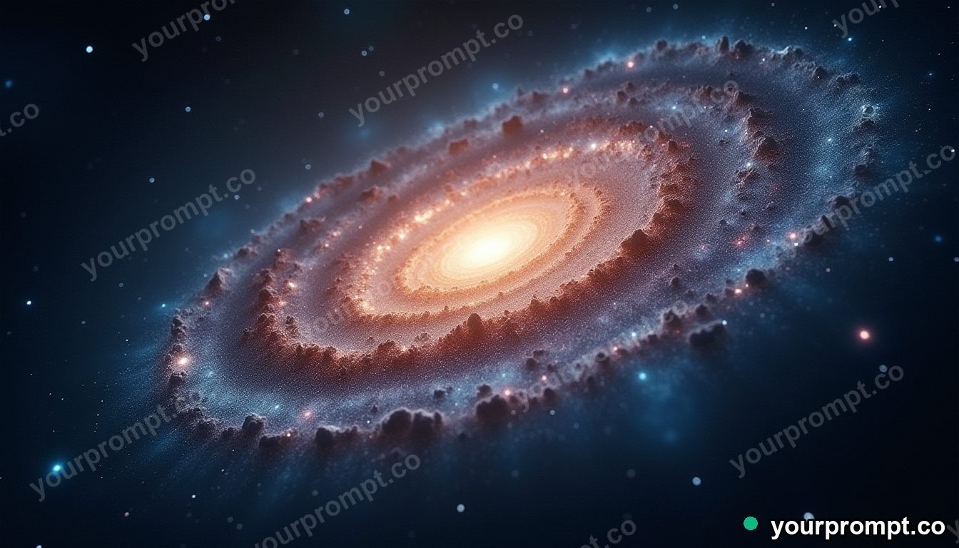 A spiral galaxy seen edge-on with a dust lane