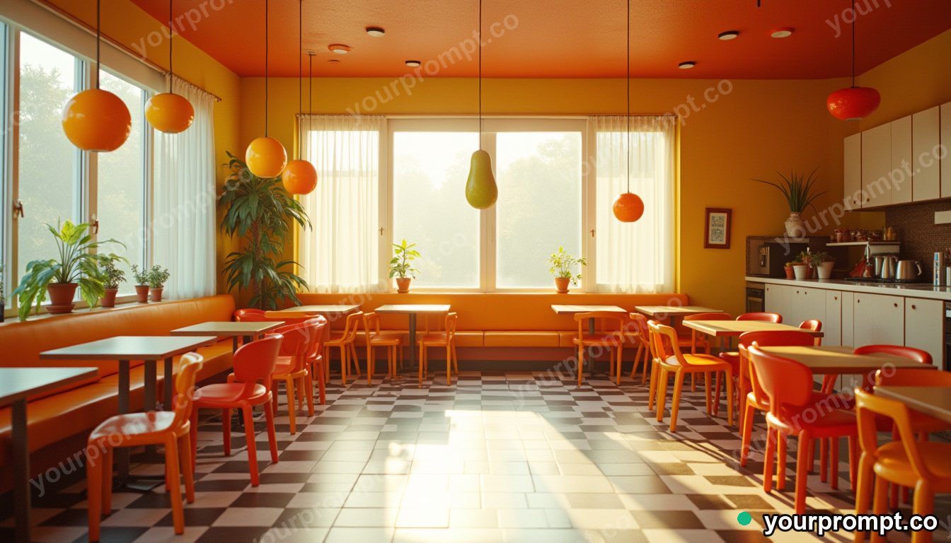 FunHaus maximalist breakfast room in cinematic style — AI-generated image from a text prompt