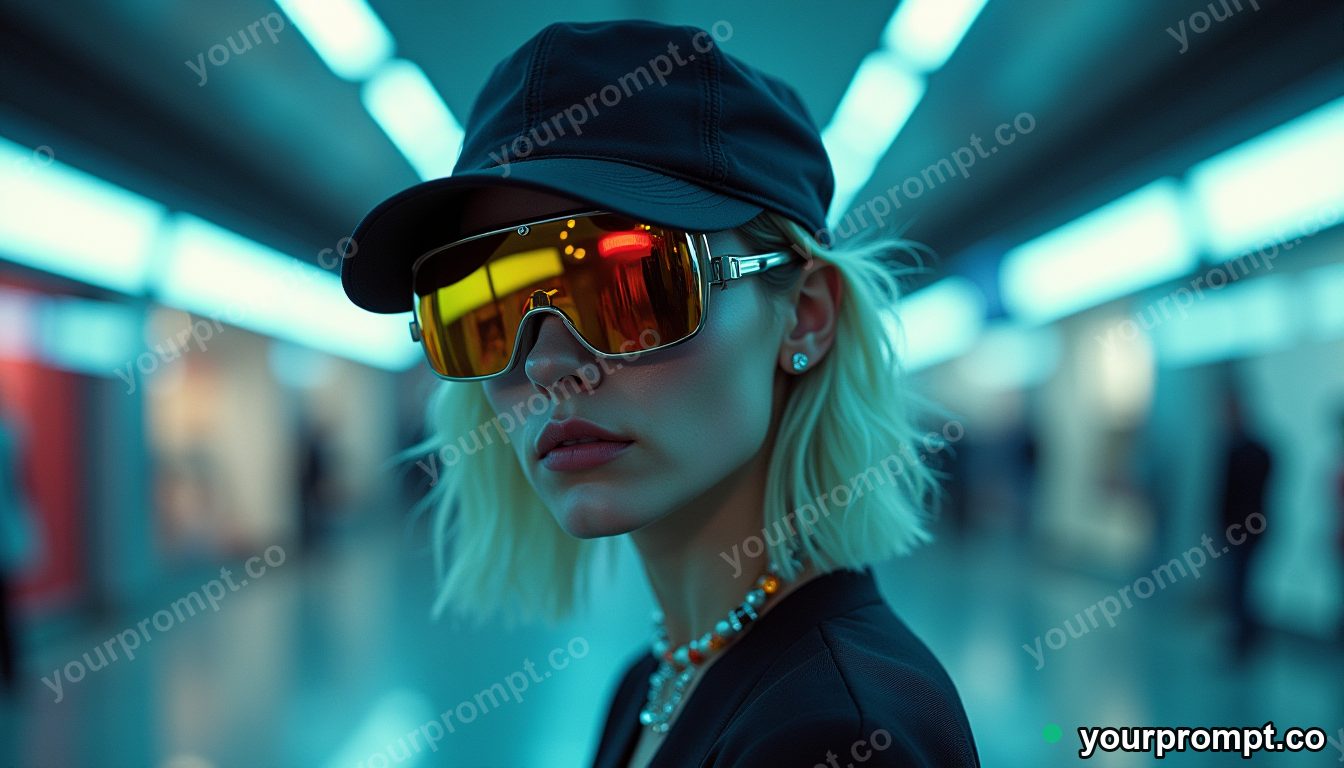 Surveillance fashion portrait in cinematic style — AI-generated image from a text prompt