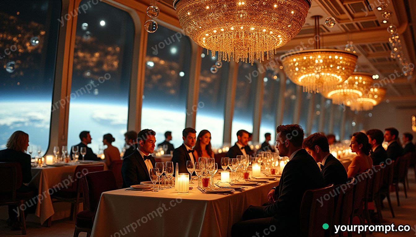 Neo-Deco astronaut gala in cinematic style — AI-generated image from a text prompt