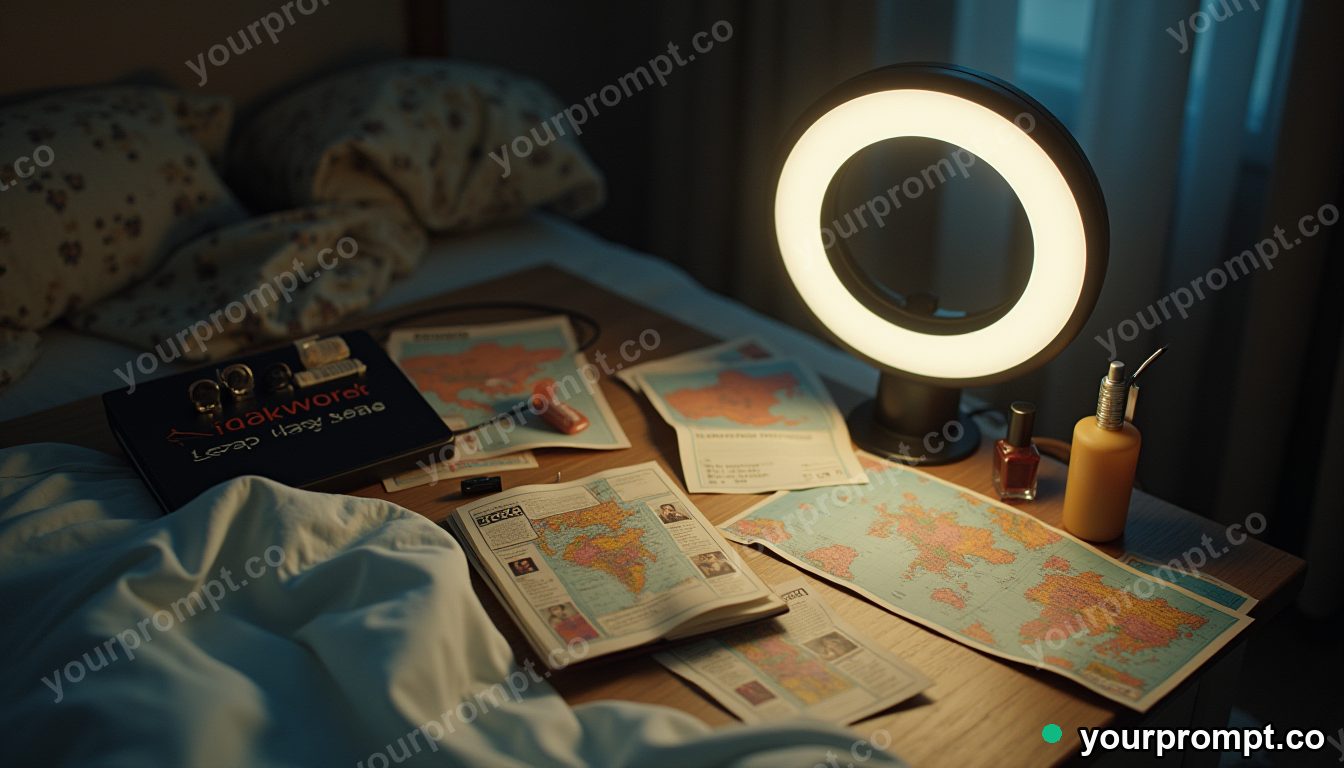 Analog AI influencer diary in cinematic style — AI-generated image from a text prompt
