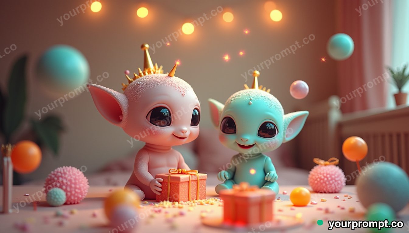 Aliencore baby shower in cinematic style — AI-generated image from a text prompt