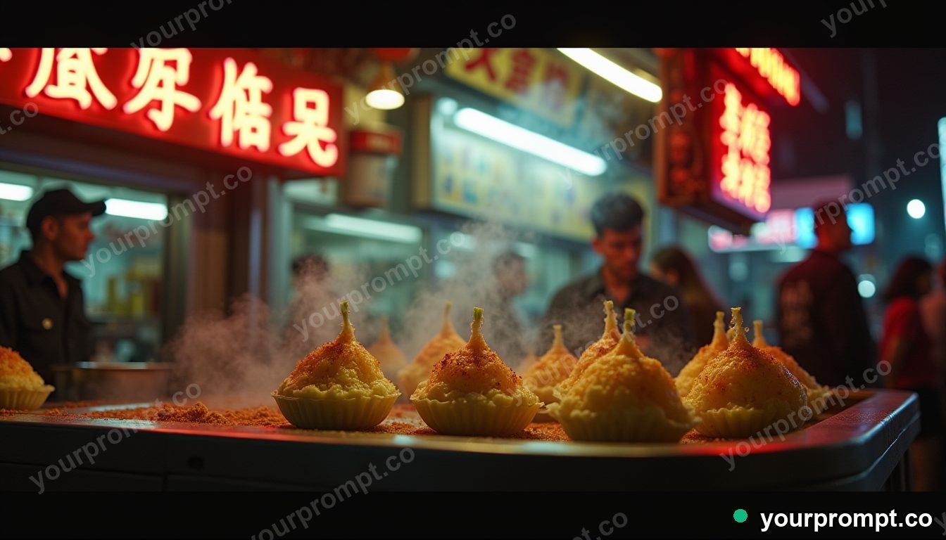 Cabbage street food stall in cinematic style — AI-generated image from a text prompt