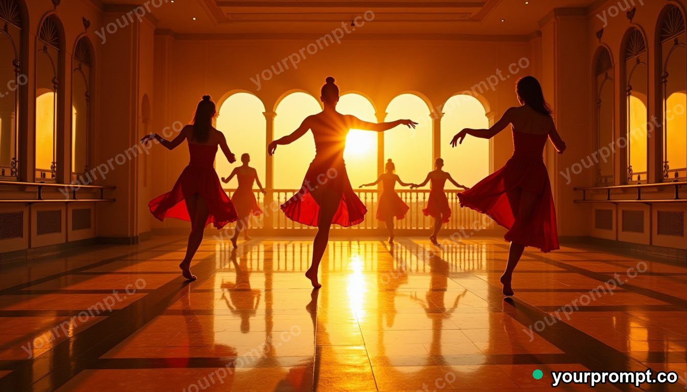 Afro-Deco dance academy in cinematic style — AI-generated image from a text prompt