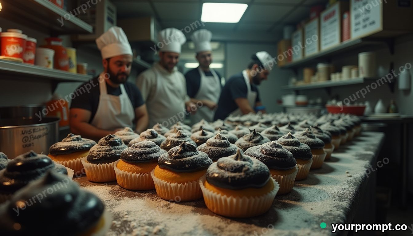 Punk grunge bakery in cinematic style — AI-generated image from a text prompt