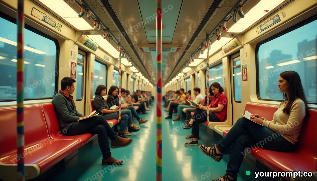 FunHaus subway car in cinematic style — AI-generated image from a text prompt