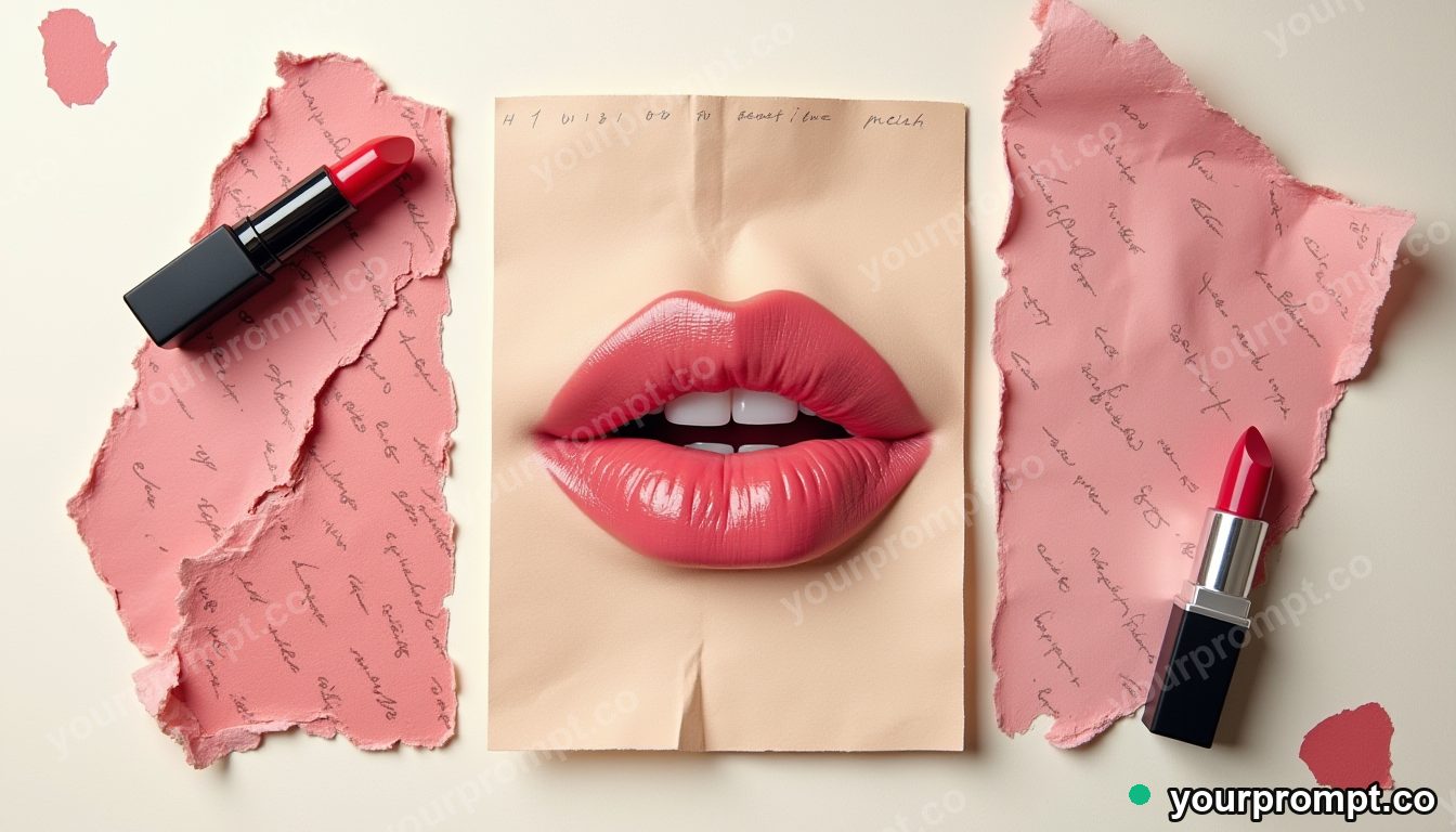 Handmade anti-perfect cosmetics ad in cinematic style — AI-generated image from a text prompt