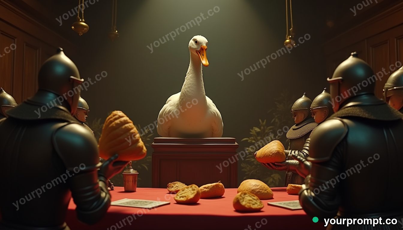 Brainrot medieval courtroom in cinematic style — AI-generated image from a text prompt