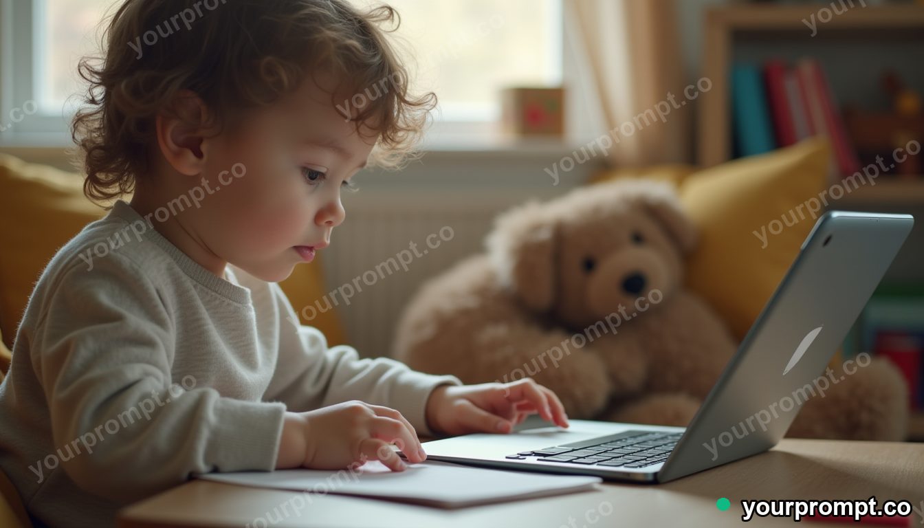 Privacy-first children’s tablet corner in cinematic style — AI-generated image from a text prompt