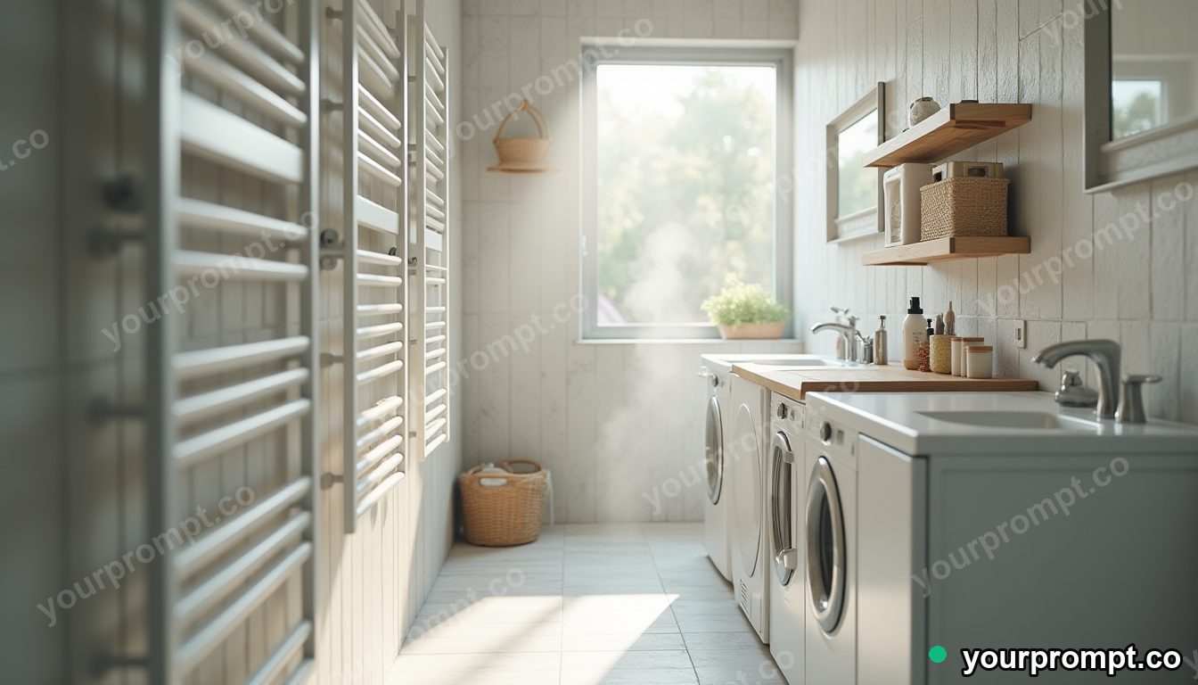 Tiny home laundry innovation in cinematic style — AI-generated image from a text prompt
