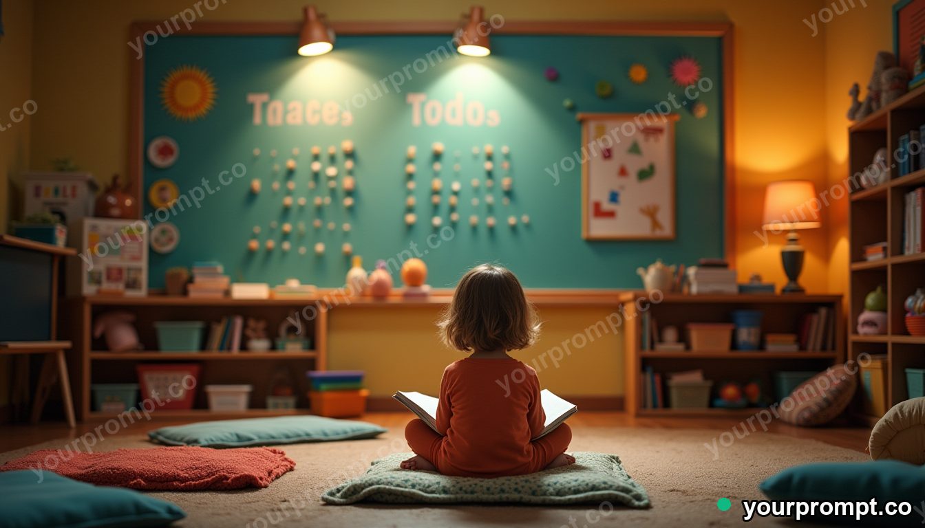 Neurodivergent classroom corner in cinematic style — AI-generated image from a text prompt