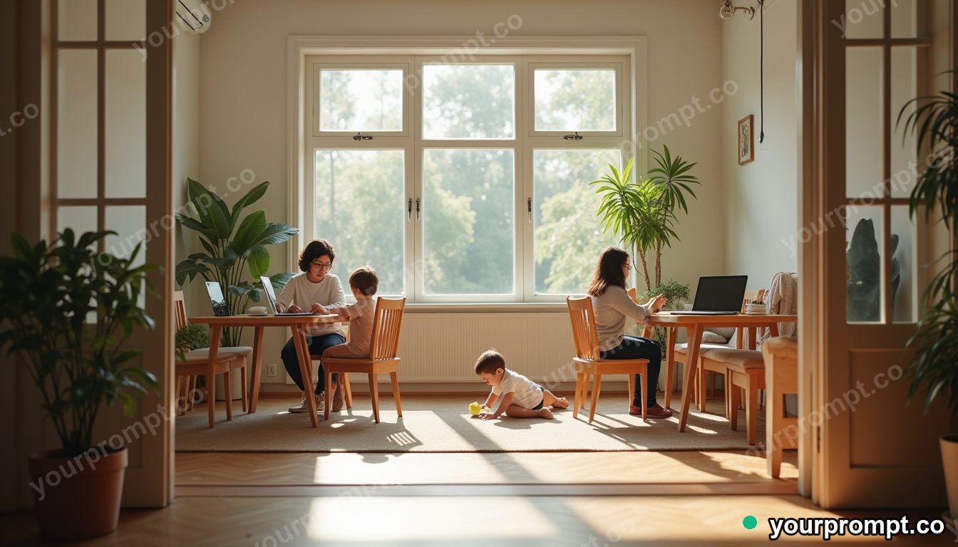 Small-town coworking daycare