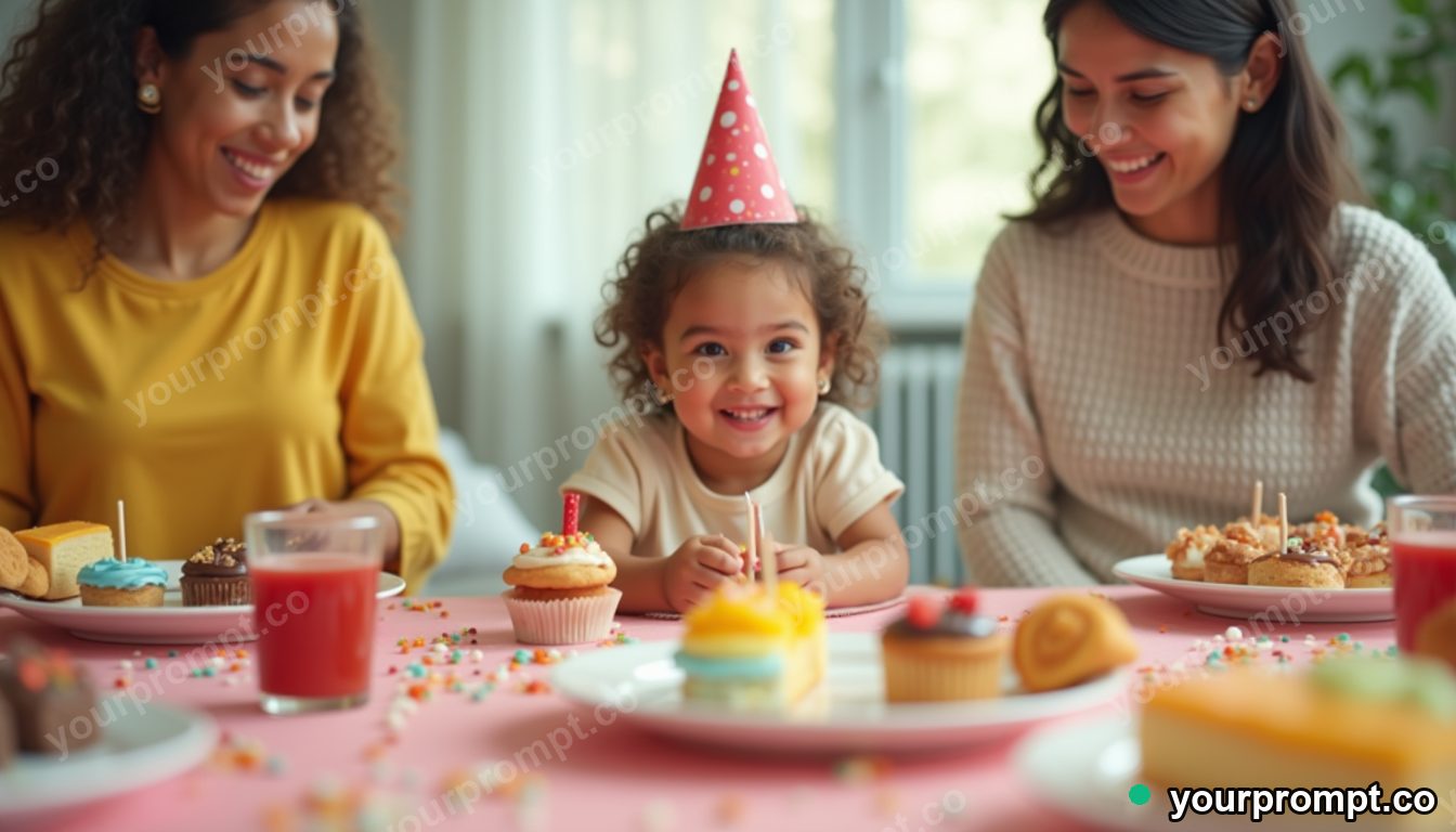 Allergy-safe birthday party table in cinematic style — AI-generated image from a text prompt