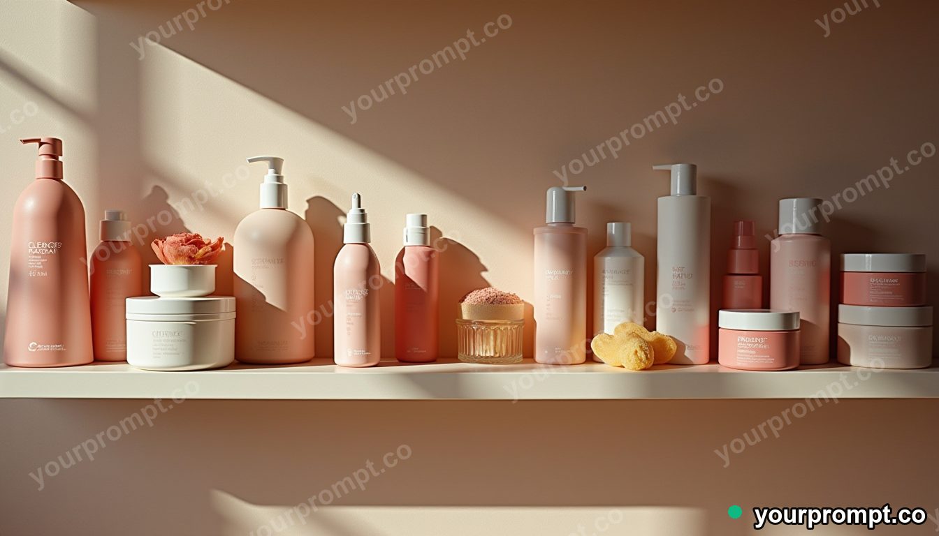 No-buy beauty swap shelf in cinematic style — AI-generated image from a text prompt