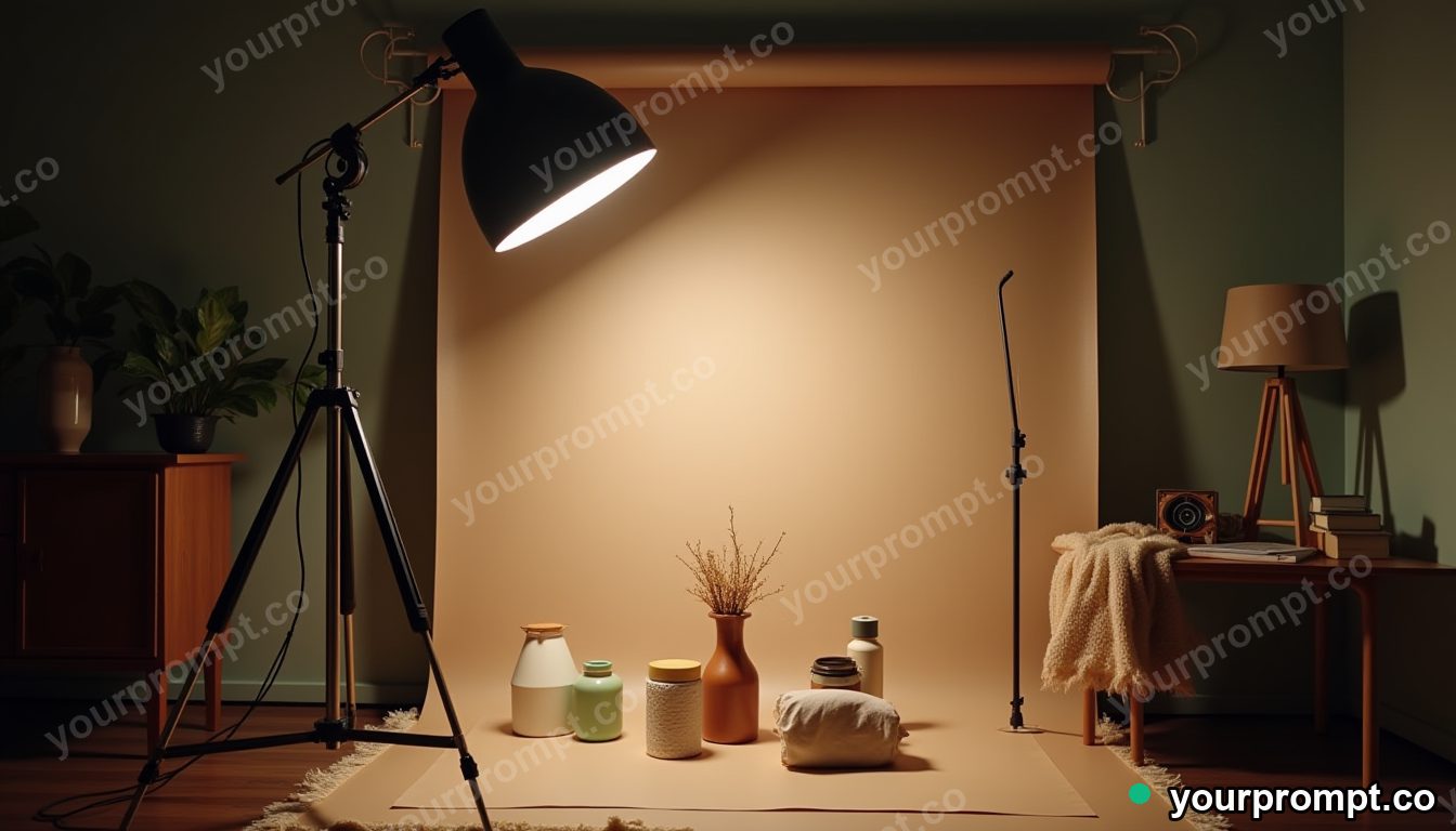 Small business photo corner kit in cinematic style — AI-generated image from a text prompt