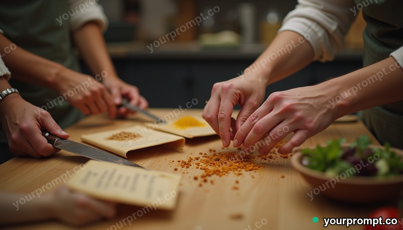 Cultural cooking preservation class in cinematic style — AI-generated image from a text prompt