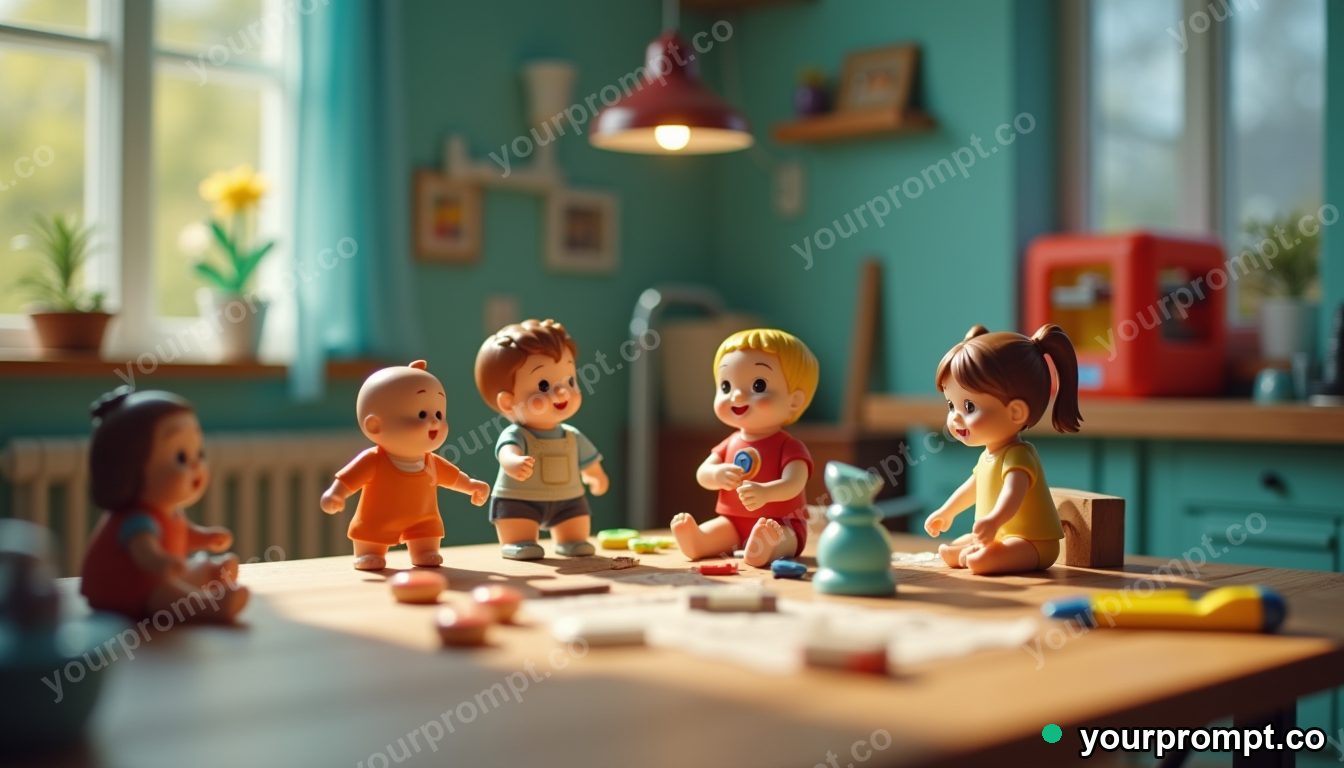 Repairable toy hospital in cinematic style — AI-generated image from a text prompt