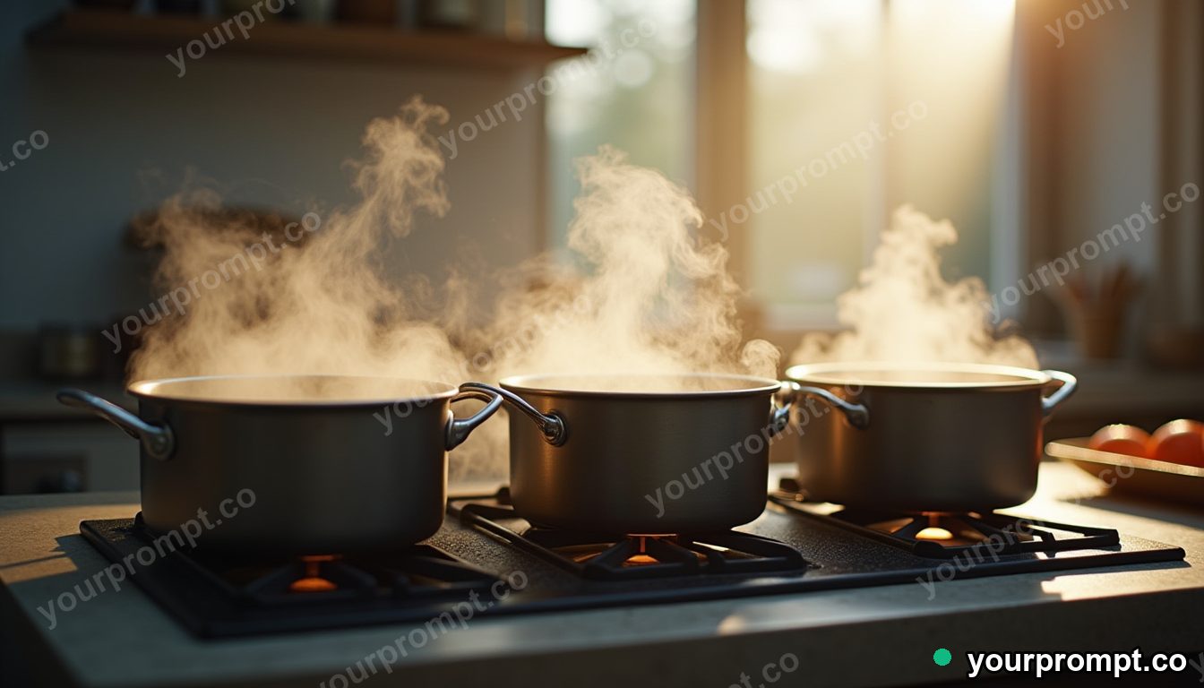 Kitchen where seasons are cooked in cinematic style — AI-generated image from a text prompt