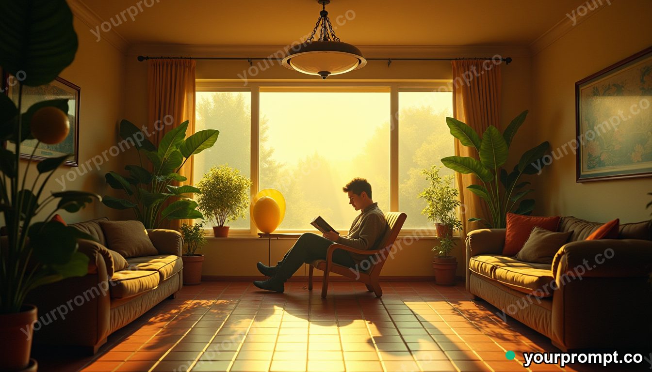 Underground sunroom in cinematic style — AI-generated image from a text prompt