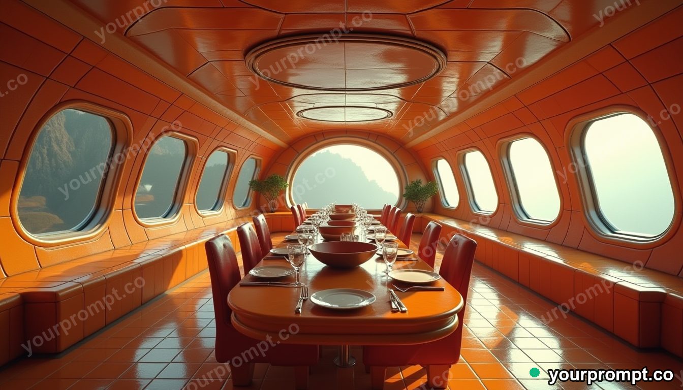 Ceramic spaceship dinner party