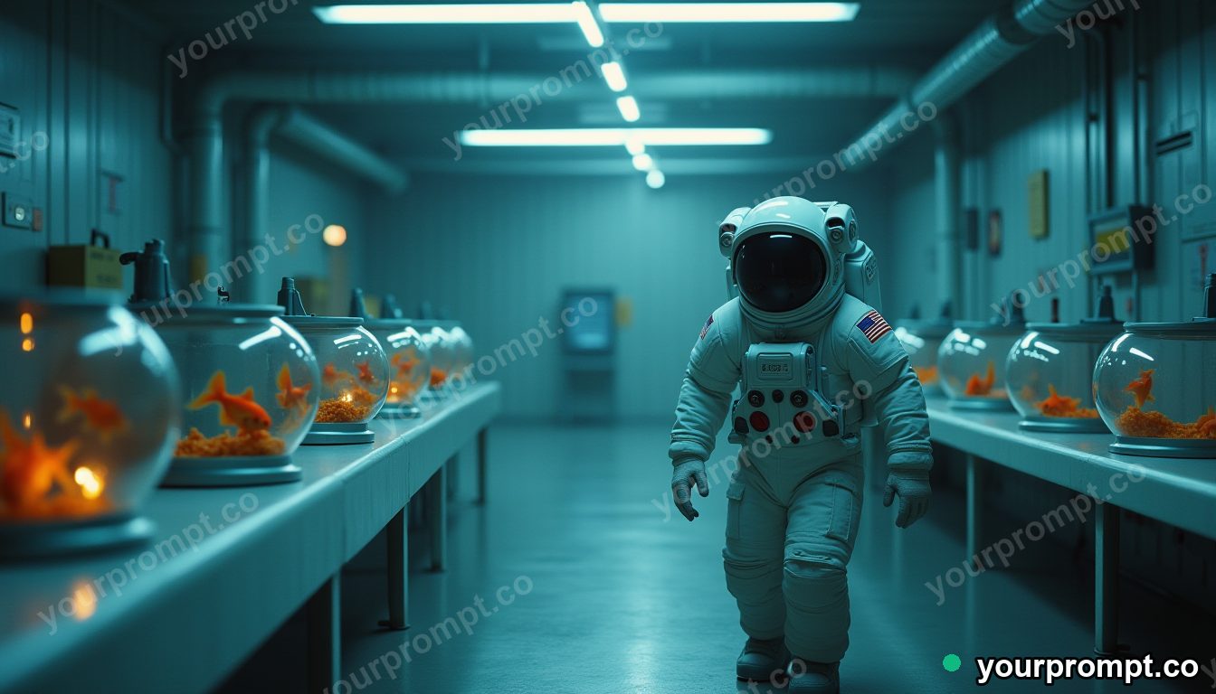 Goldfish astronaut training pool
