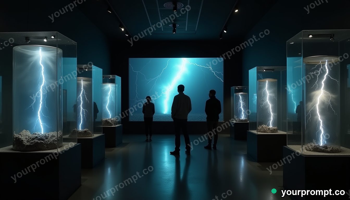 Museum of bottled storms in cinematic style — AI-generated image from a text prompt