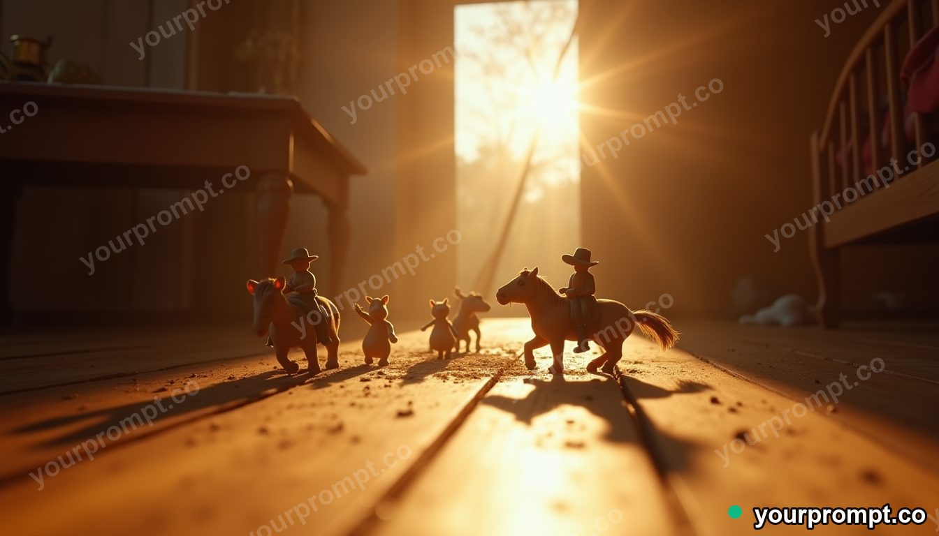 Dust bunny ranch in cinematic style — AI-generated image from a text prompt