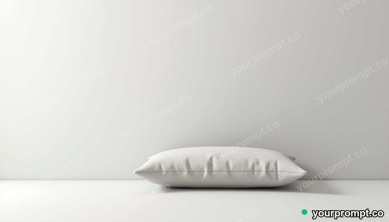 Concrete pillow block pressed into a wall like a shallow relief on a salt-flat horizon · premium material editorial — AI-generated image