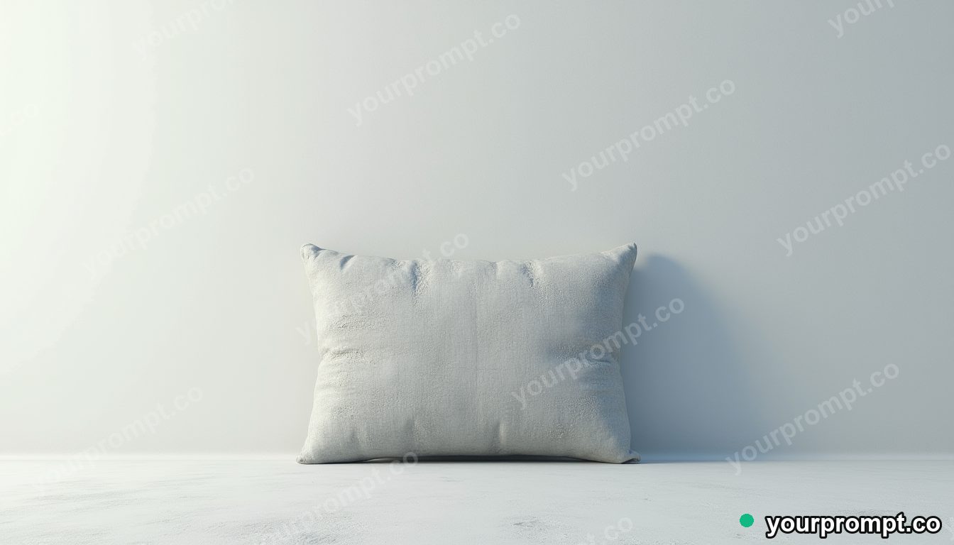 Concrete pillow block pressed into a wall like a shallow relief on a salt-flat horizon · impossible physics surreal — AI-generated image