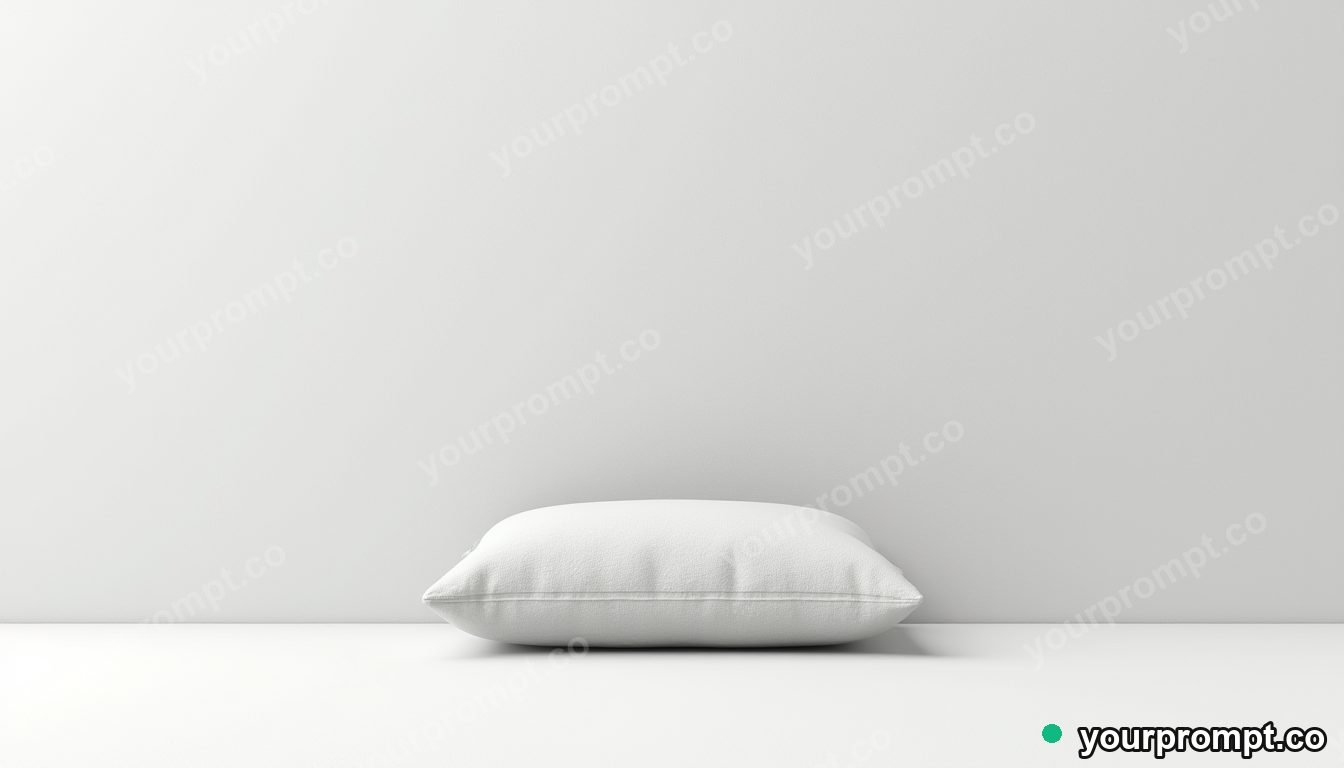 Concrete pillow block pressed into a wall like a shallow relief on a salt-flat horizon · minimal graphic geometry — AI-generated image