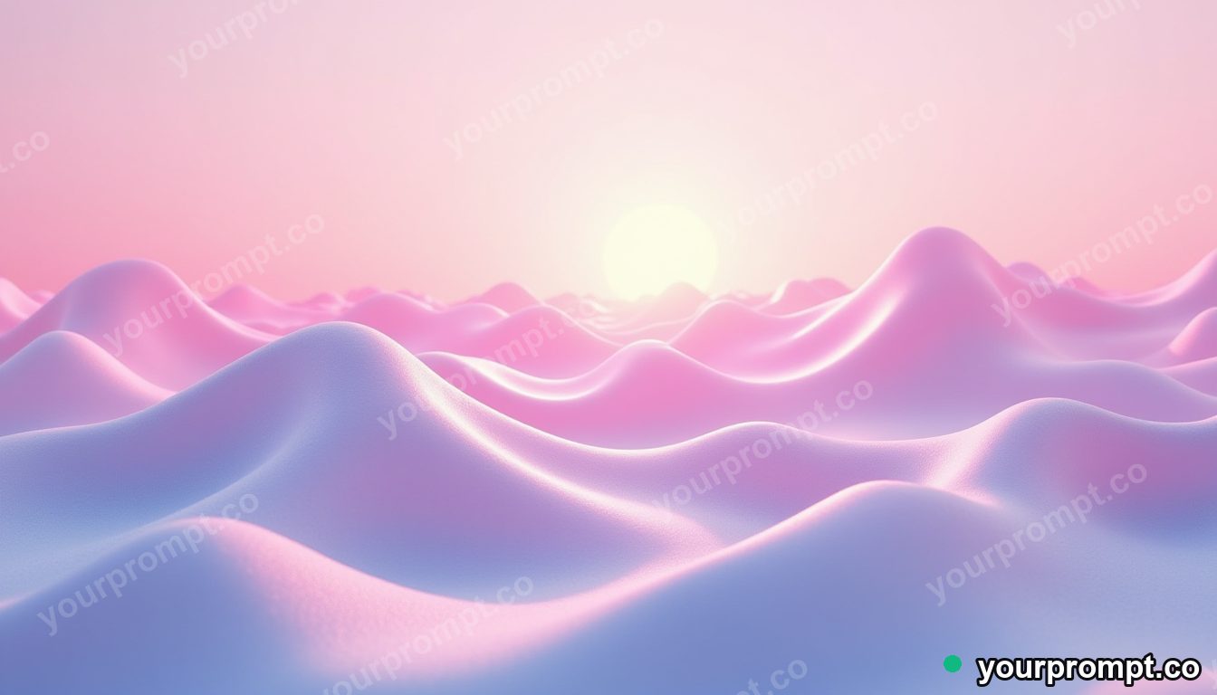 Smooth 3D gradient waves in pastel tones