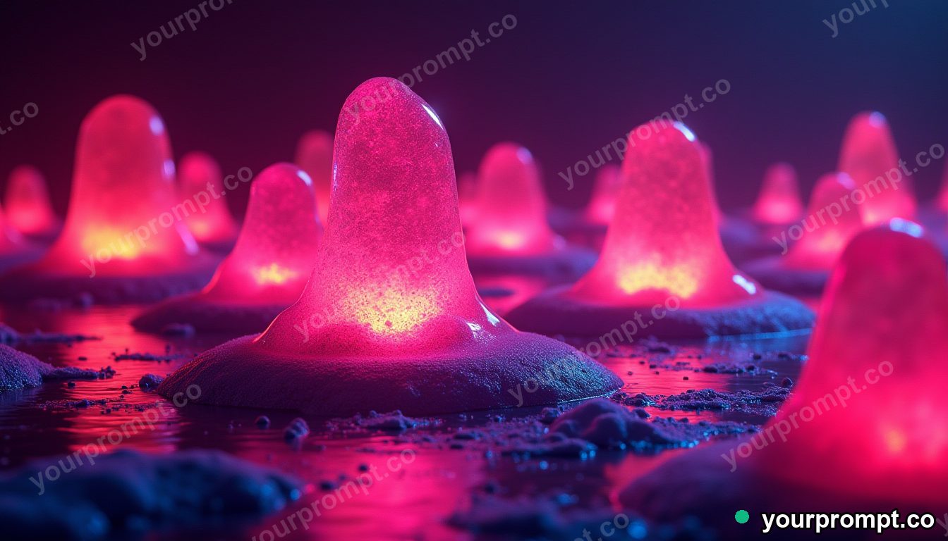 Molten lava-lamp blobs in vivid neon colors