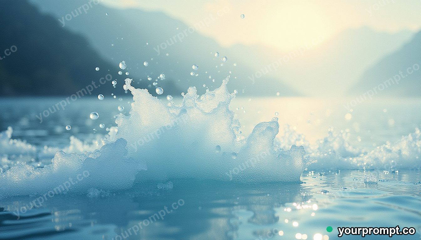 Frozen ink diffusing through clear water