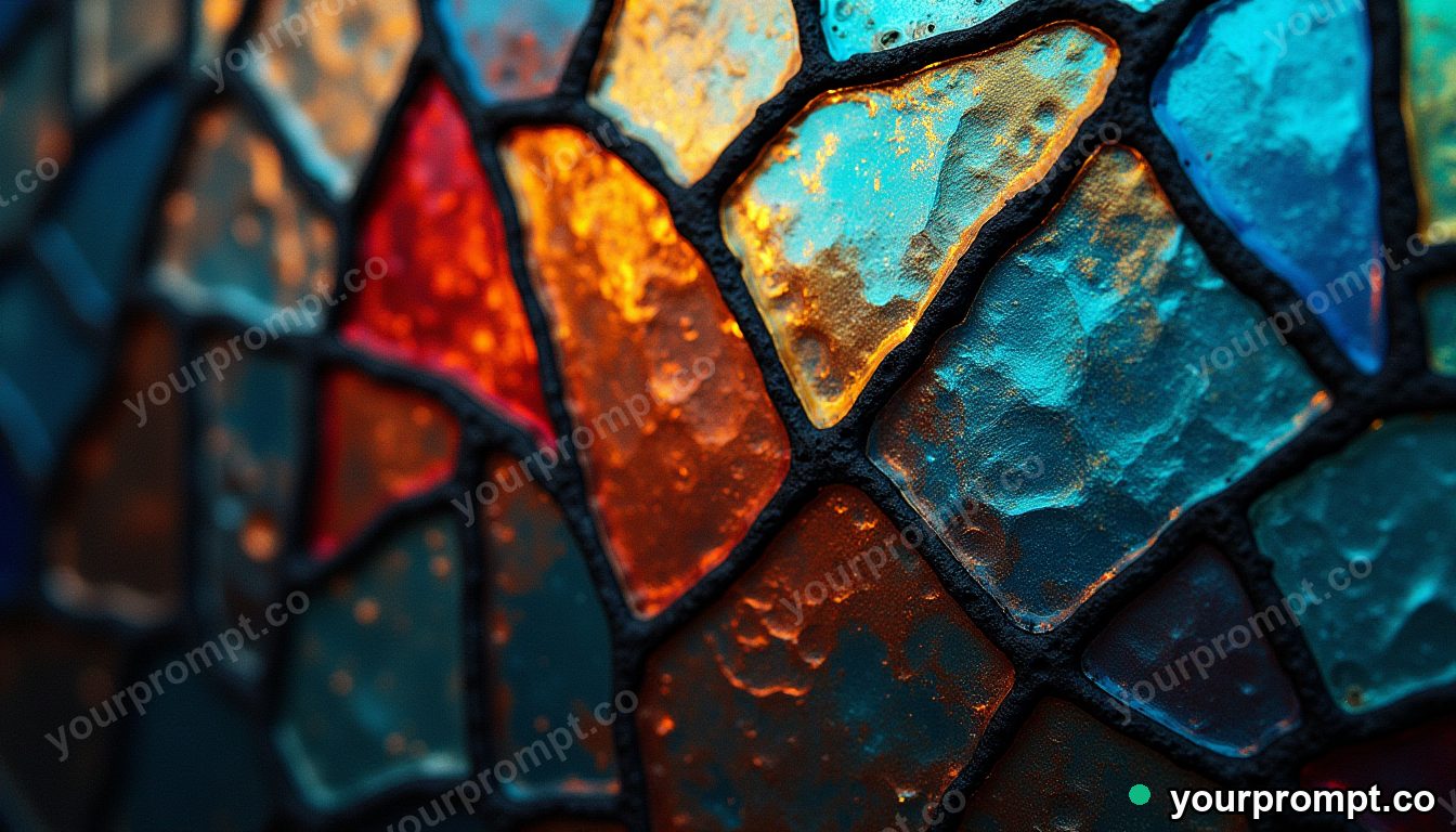 A kaleidoscope of stained-glass fragments