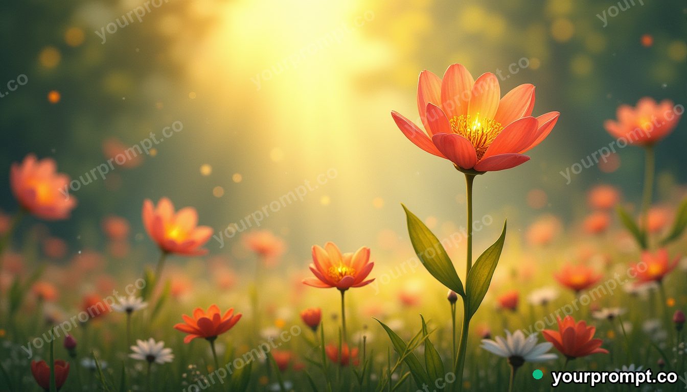 A meadow where the flowers are tiny floating lanterns