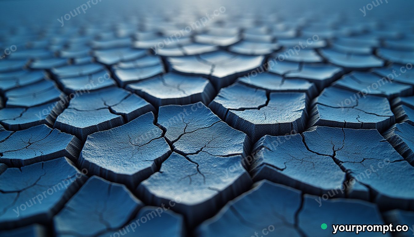 Cracked desert earth forming organic patterns